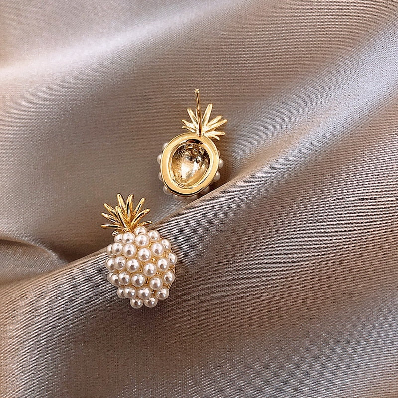 Minimalistyczne kolczyki - ananas