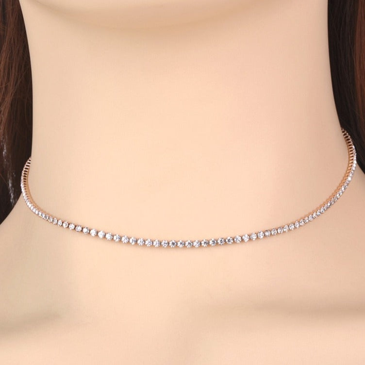 Choker z cyrkoniami