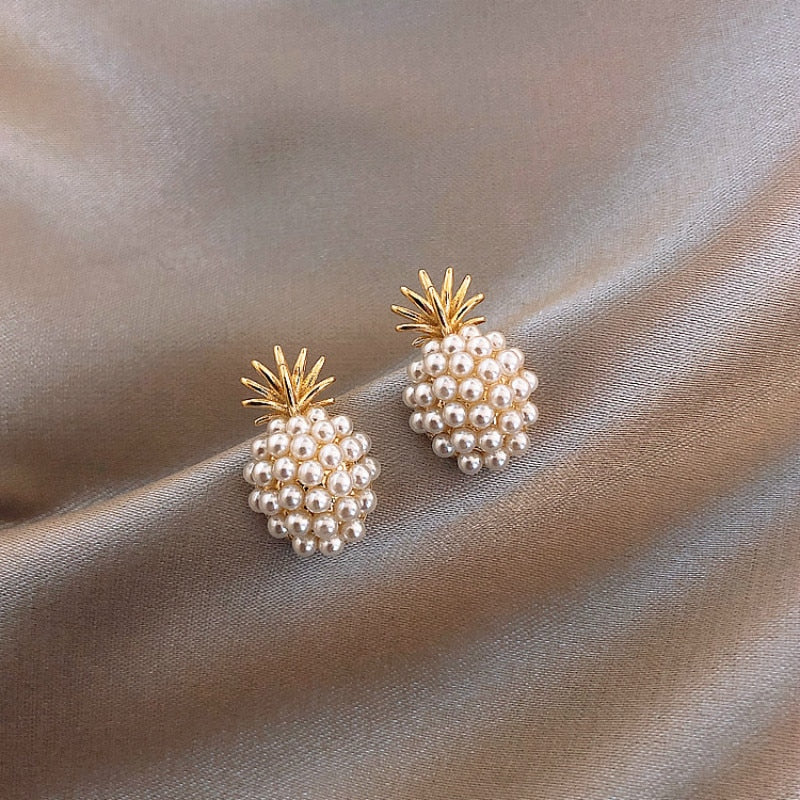 Minimalistyczne kolczyki - ananas