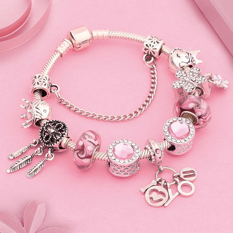 Bransoletka modułowa charms