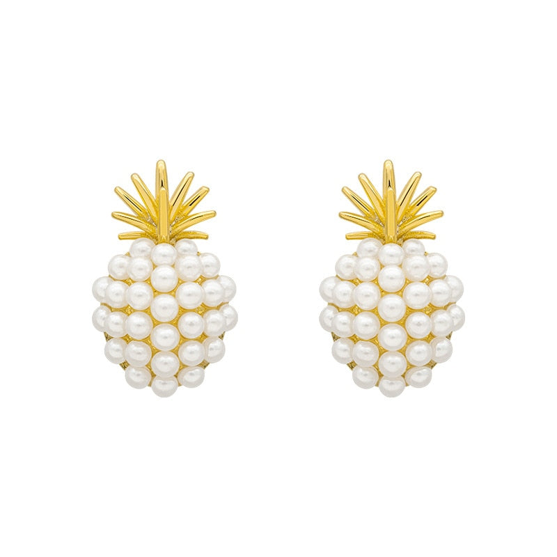Minimalistyczne kolczyki - ananas