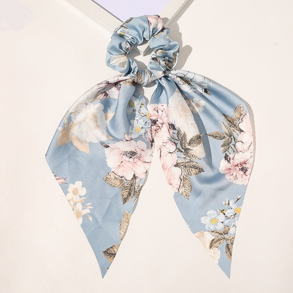 Gumka do włosów scrunchie ze wstążką