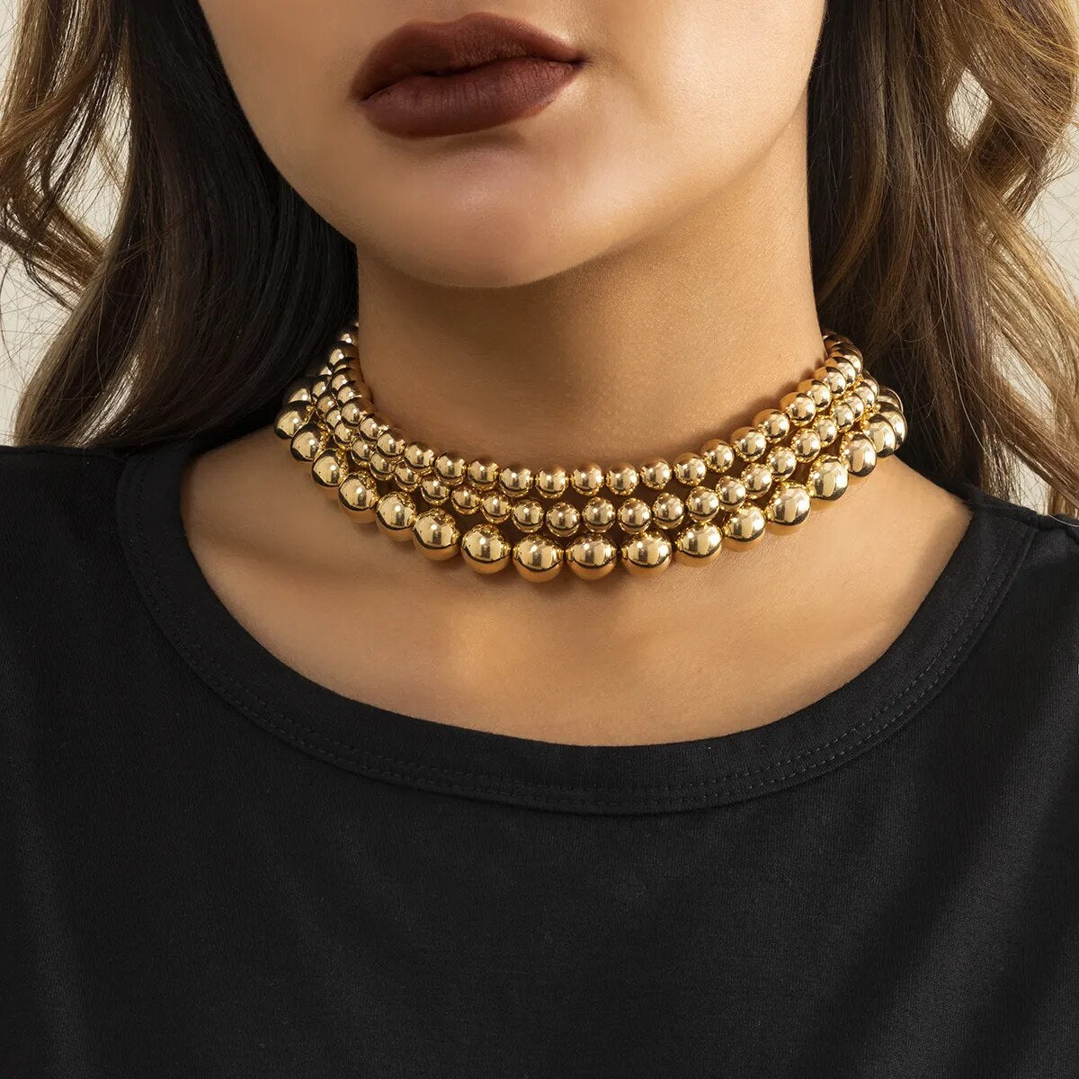 Choker z imitacji pereł
