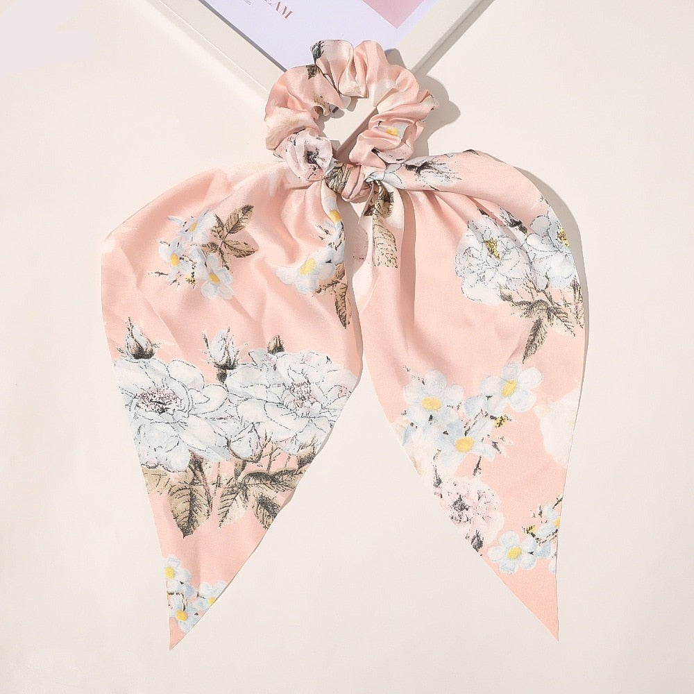 Gumka do włosów scrunchie ze wstążką